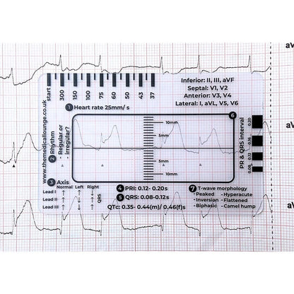 Set of 10 ECG Rulers for EKG Reading