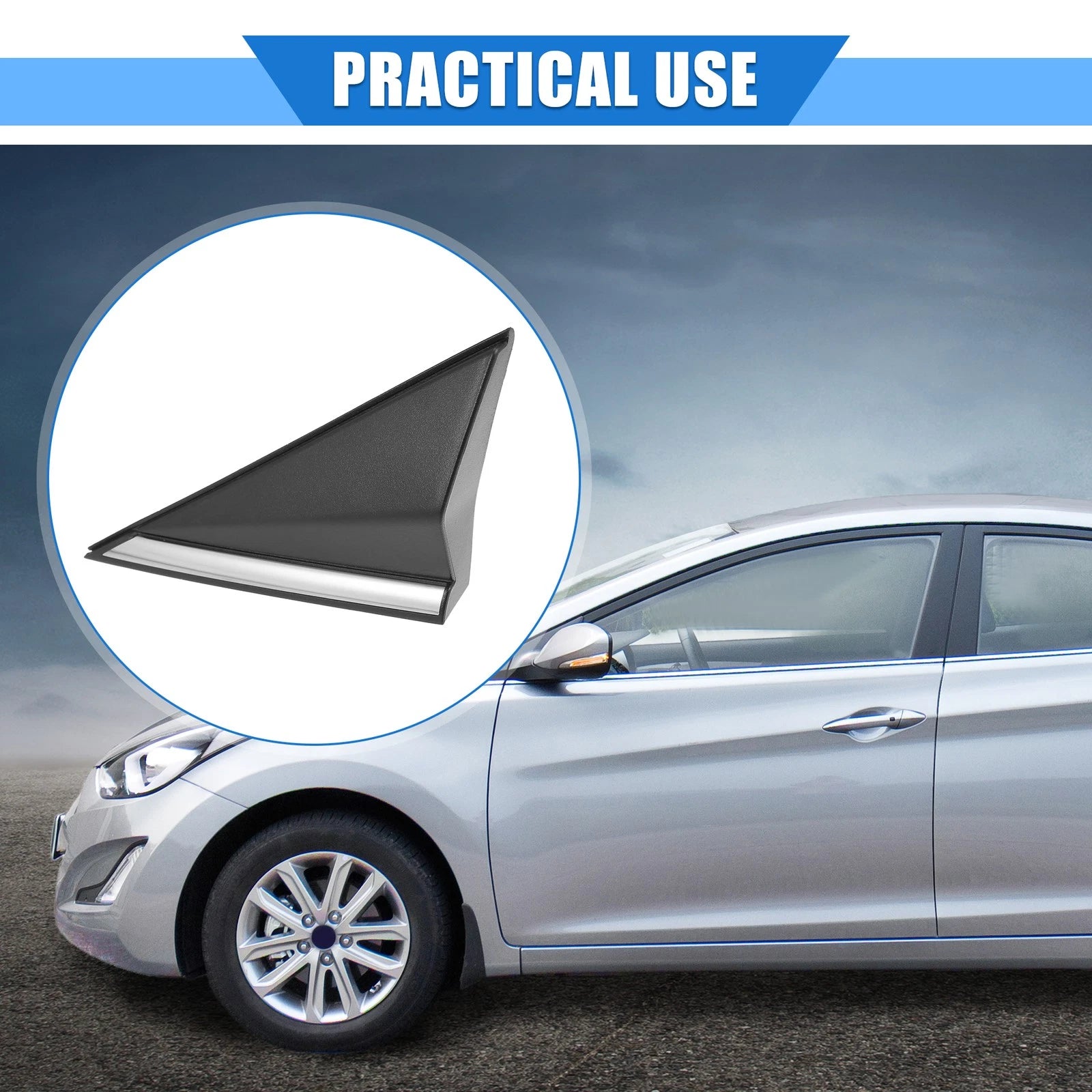 Left Mirror Corner Triangle Fender Cover Replacement for Hyundai Elantra (2011–2018)