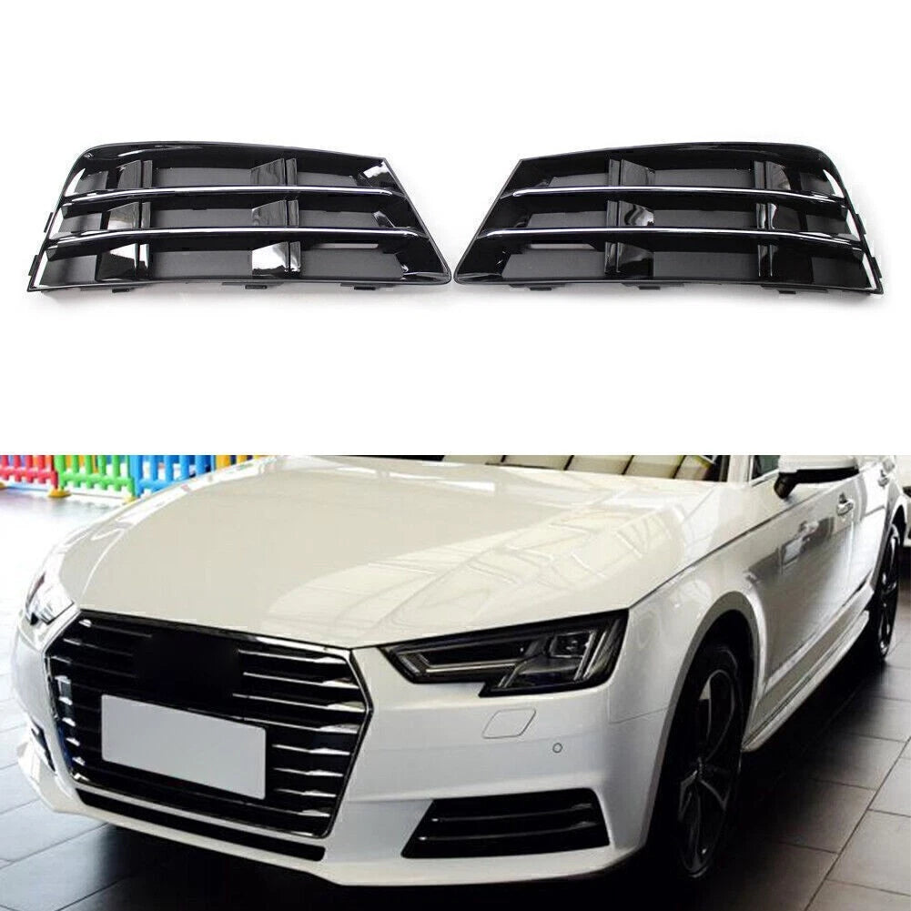 Fog Light Grille Cover Set for Audi A4 B9 (2016–2018) L + R Side