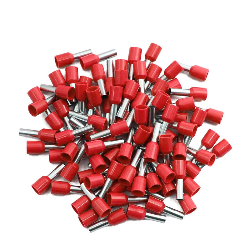 100pc Insulated Ferrules Terminal Block Wire Connector Crimp