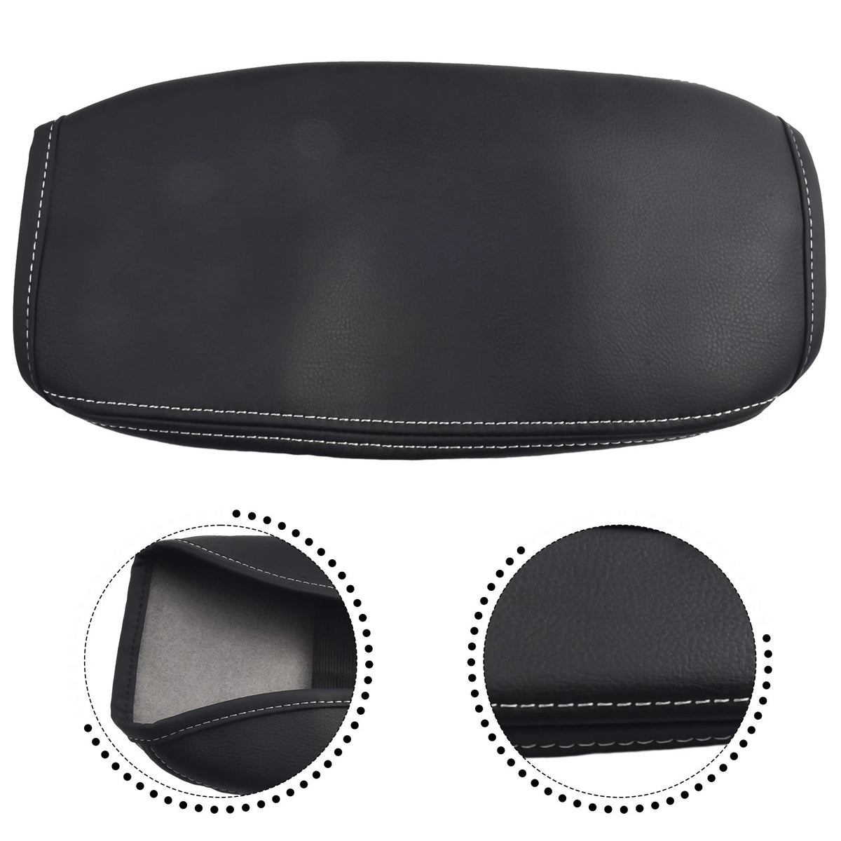 Black Leather Armrest Cover for Subaru Forester
