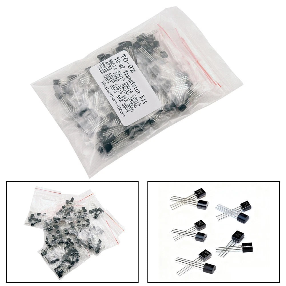 180PCS Transistor Kit for TO-92 (2N5401, C1815)