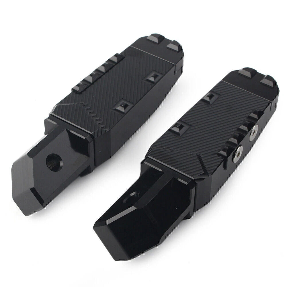 2X Black Rear Passenger Foot Pegs for Honda CBR600RR (2003–2019)