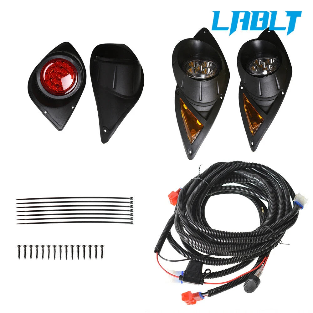 12V LED Headlight Tail Light for Yamaha G29 Drive Golf Cart (2007–Present)
