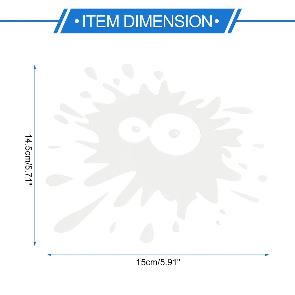 Reflective Bumper Decal for - Silver Tone Round Eye Spots