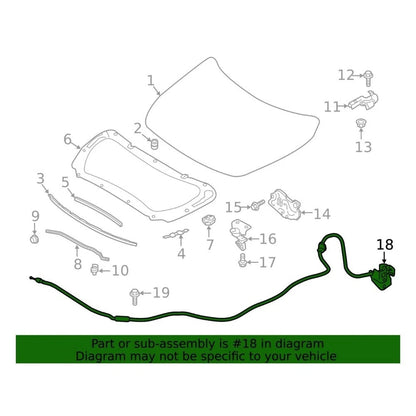 Hood Release Cable for Nissan Altima (2019–2025)