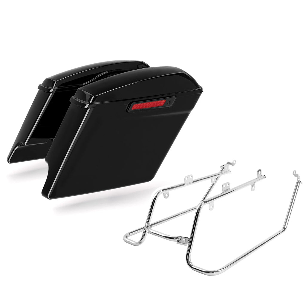 Hard Saddlebags & Conversion Bracket for Harley Dyna Street Bob FXDB (2008–2017)