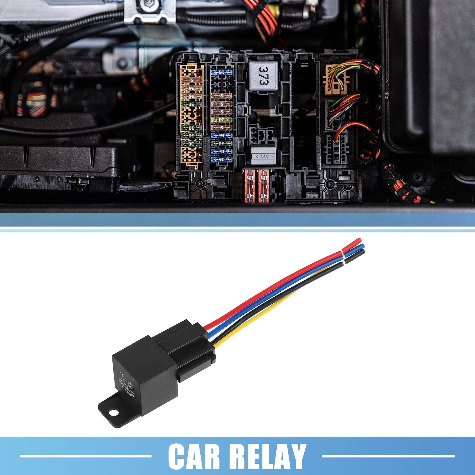 DC 48V 40A SPDT Relay with Harness Socket for Automotive (Universal)
