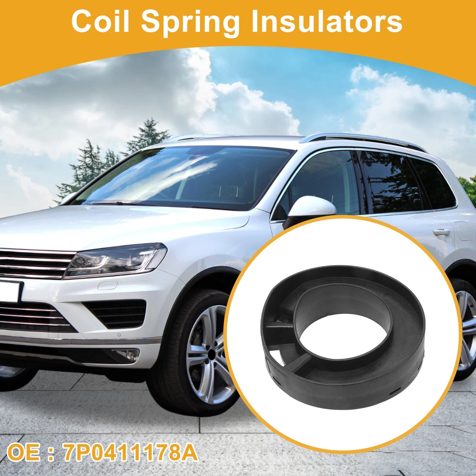 Lower Coil Spring Insulator Front for Volkswagen Touareg (2011–2017) 1pc