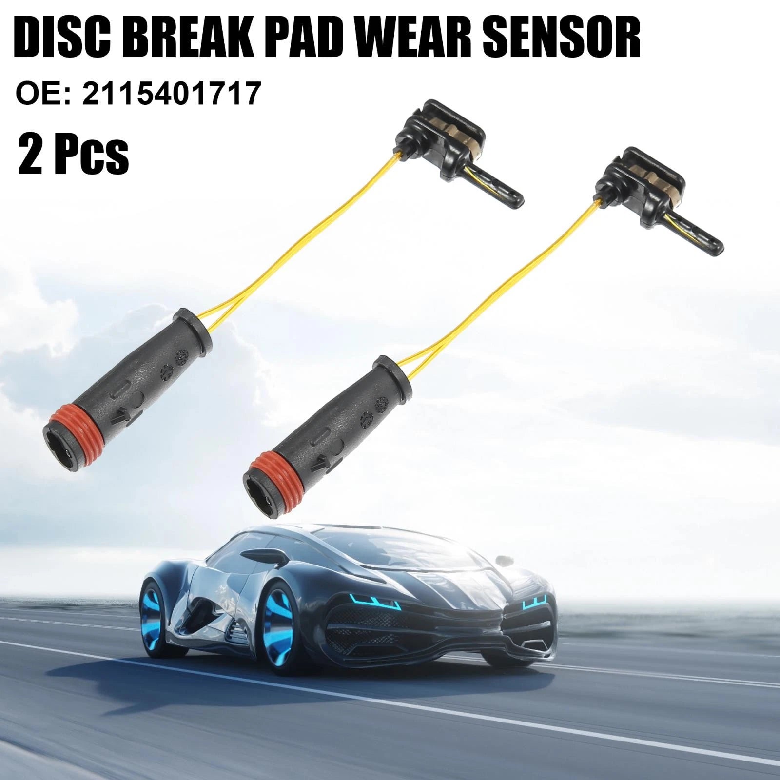 Wear Sensor for Mercedes-Benz CL500 Front Rear Disc Brake Pad (2 Pack) (2000–2007)