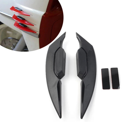 Black Fairing Winglets Side Spoiler Deflector Air Wing Kit Universal