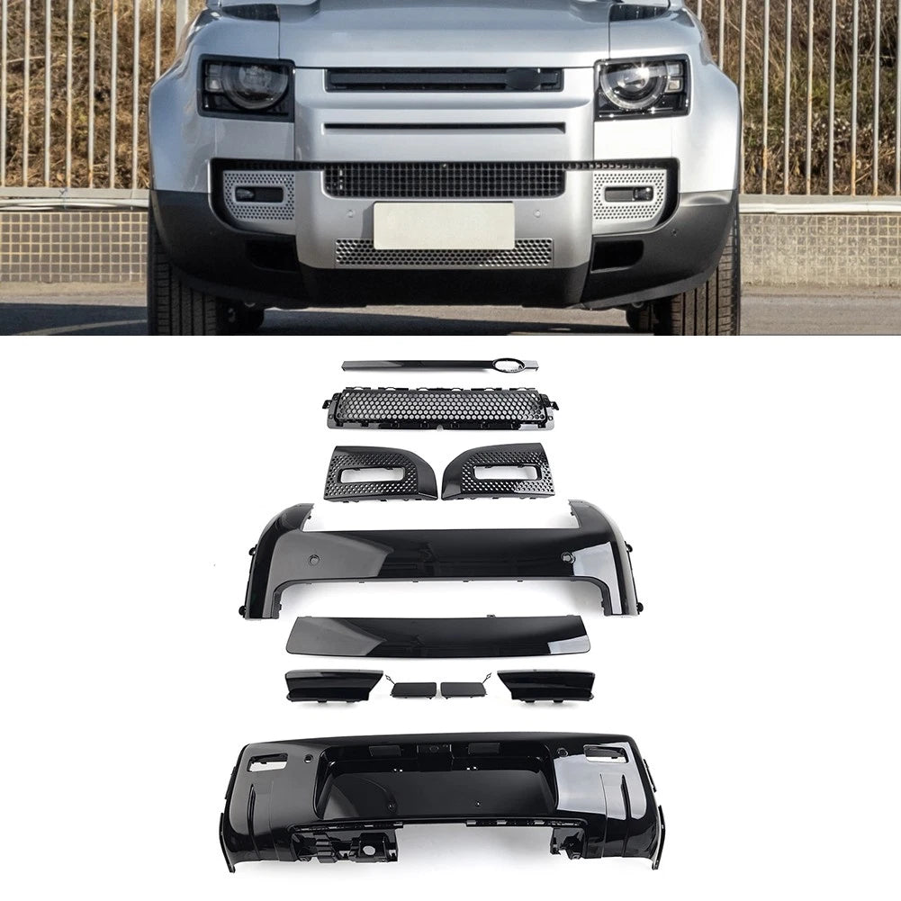Front Rear Lip Bumper Guards for Land Rover Defender 90 110 (1990–2016)