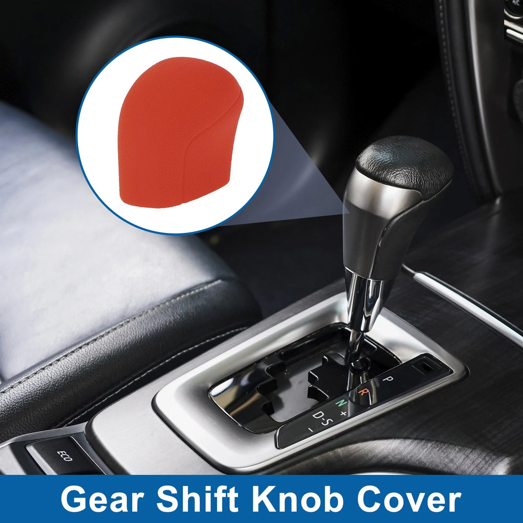 Automatic Gear Shift Knob Cover Replacement Red Silicone for Toyota Camry (2018–2024)