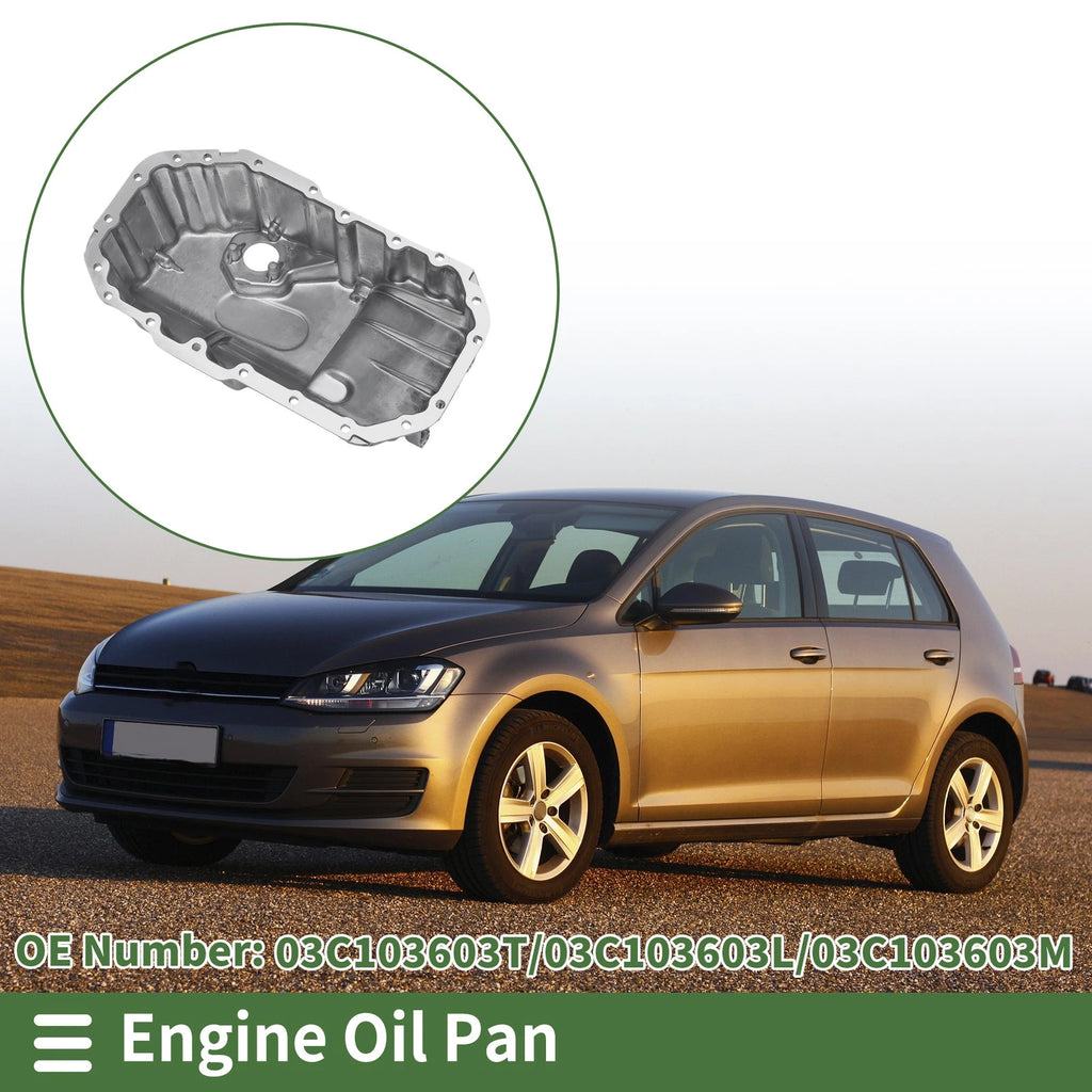 Engine Oil Pan OEM Replacement for Volkswagen Golf (2005–2009) Aluminum