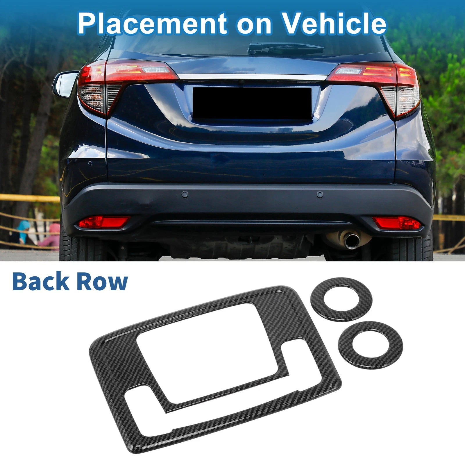 Car Back Row Headlight Trim Bezel Replacement for Honda HR-V (2021–2022)