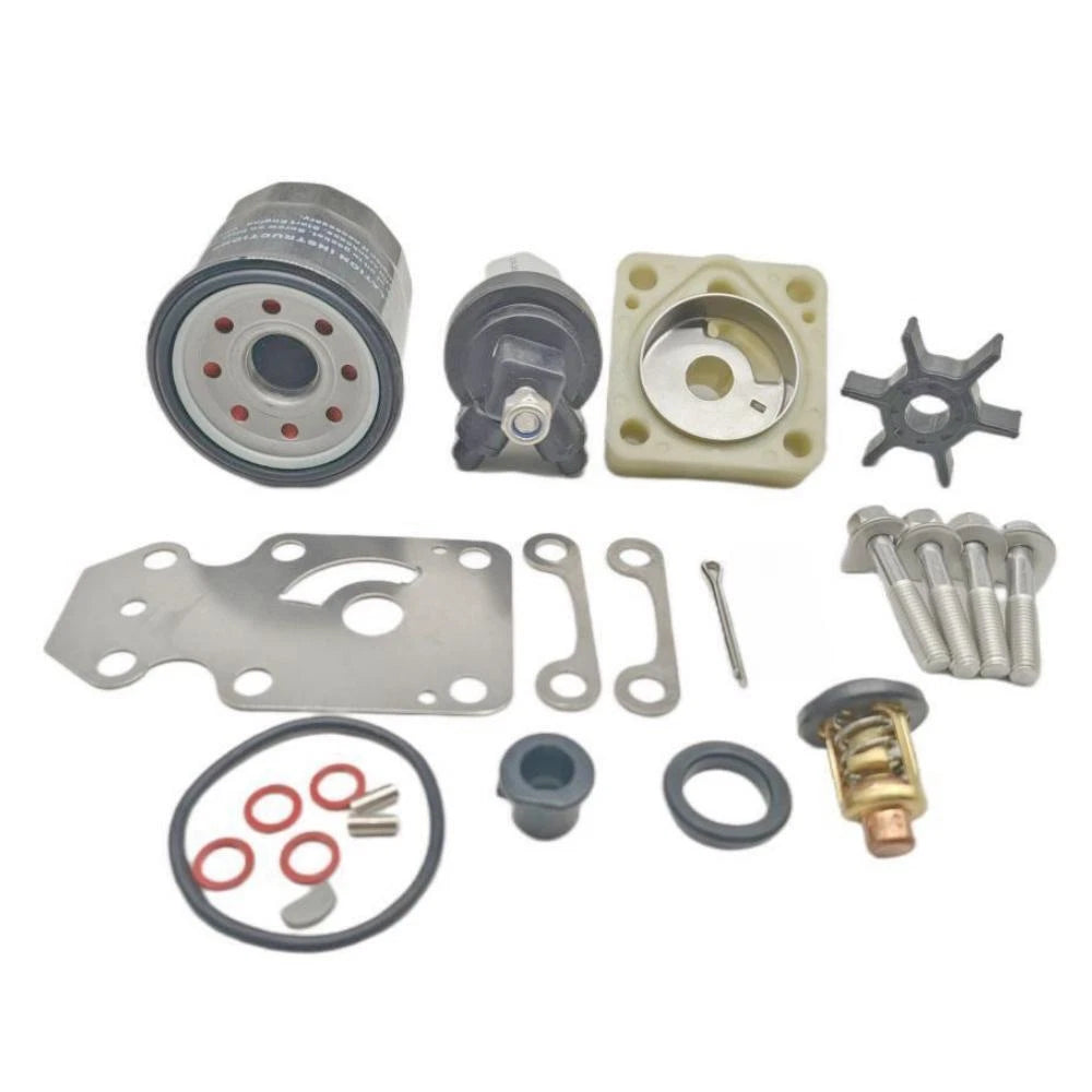 Maintenance Kit for Yamaha Outboard 15HP F15C (2007-UP) w/ Thermostat, Filter