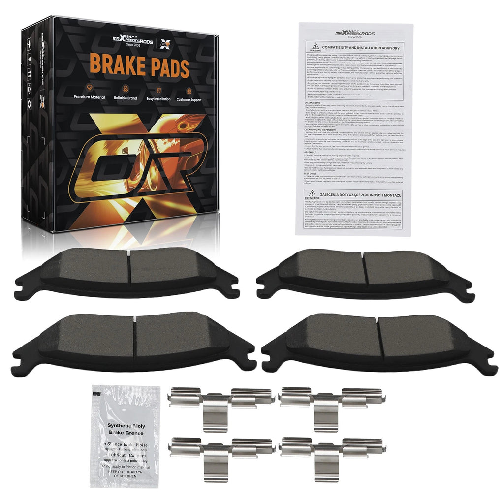 4X Rear Ceramic Brake Pads Set for Dodge Ram 1500 Van (2003), Durango (2003–2009)