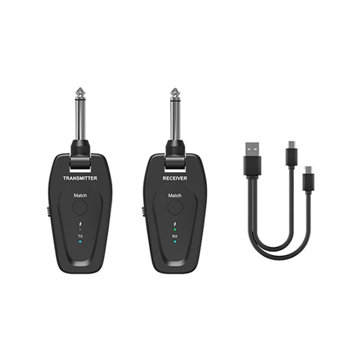 1 Pair UHF Wireless Guitar System Transmitter Receiver for Guitar