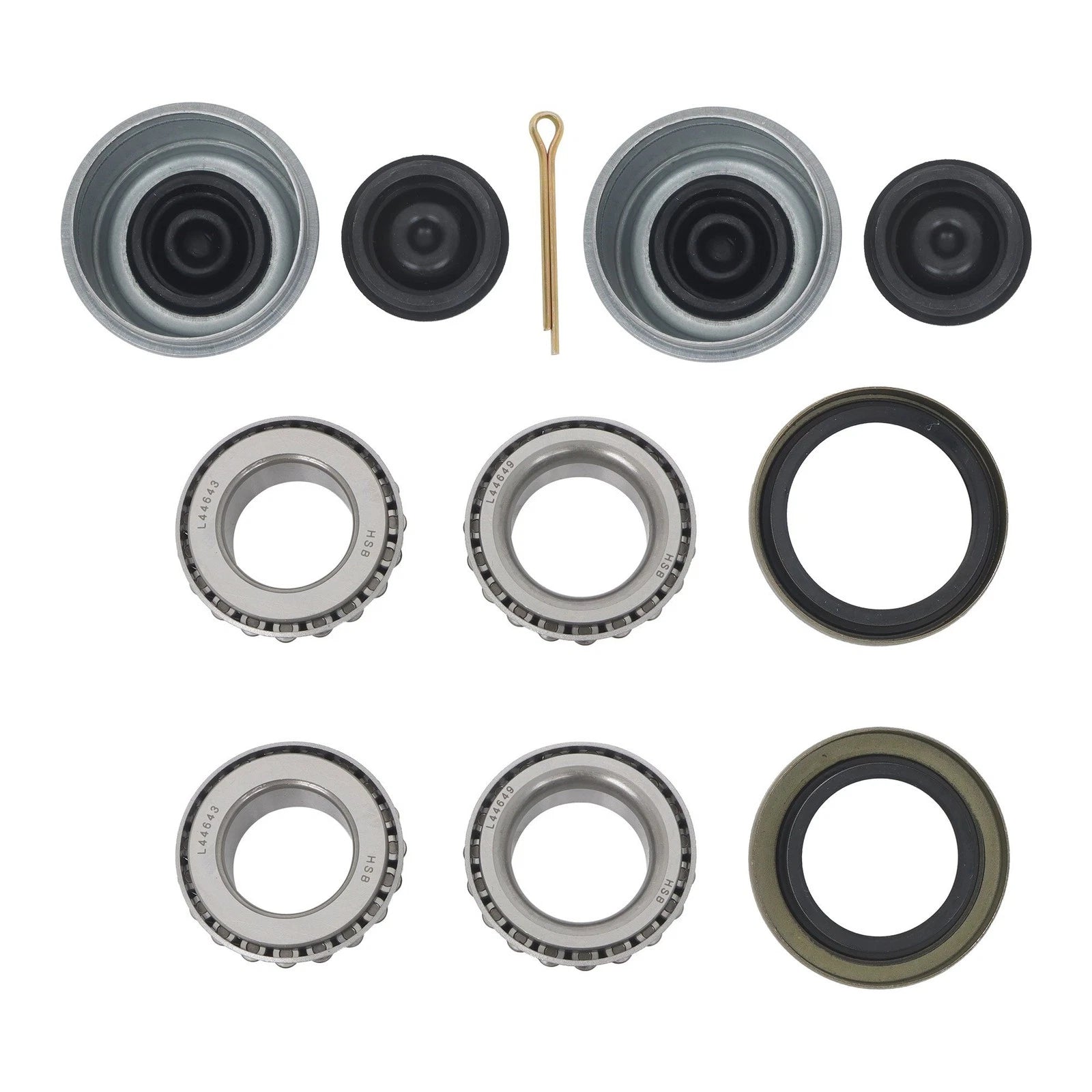 Trailer Hub Kit for 2000 lbs Spindle (5 on 4.5")