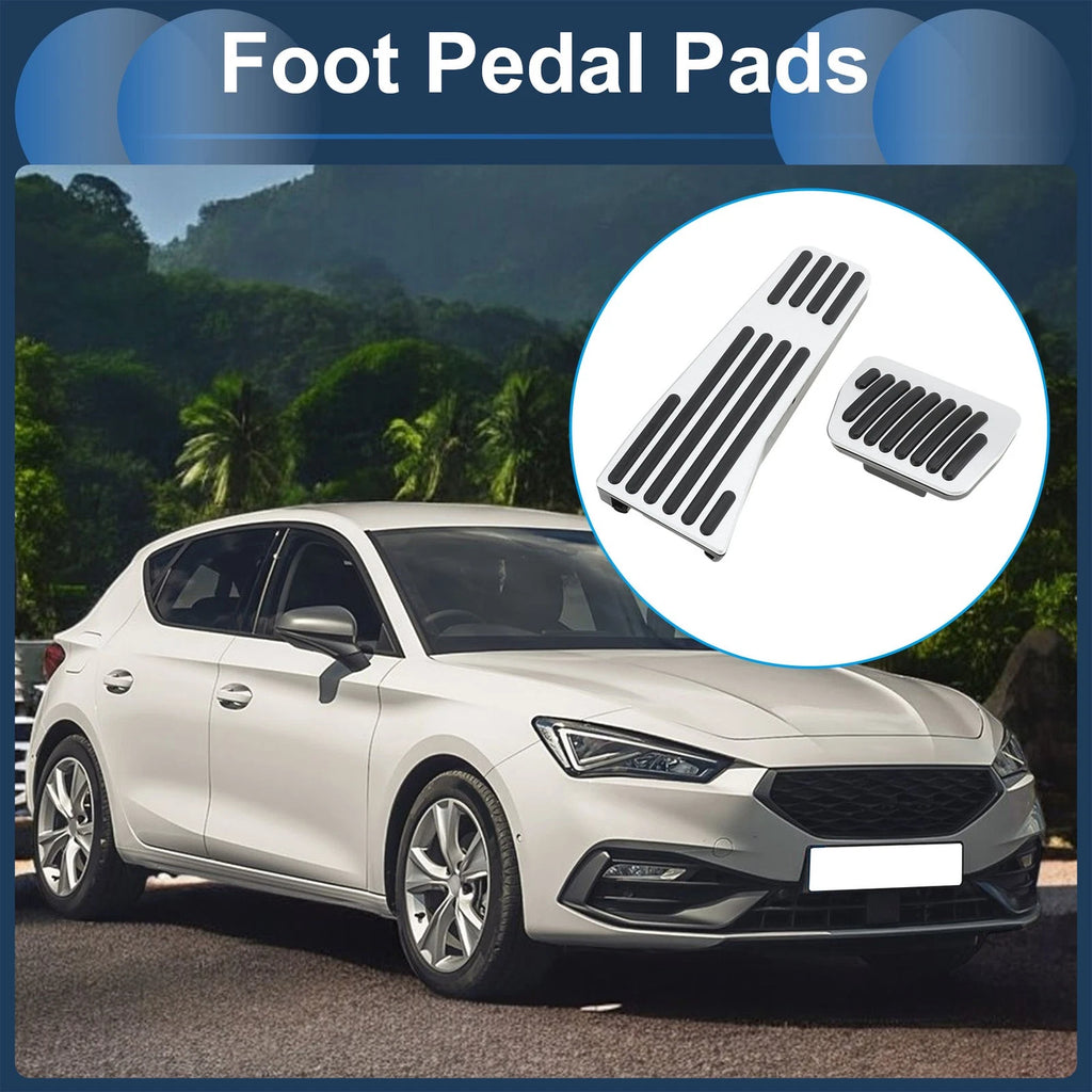 Foot Accelerator Pedal Covers Set for Mazda 3 (2020–2024) Silver Tone