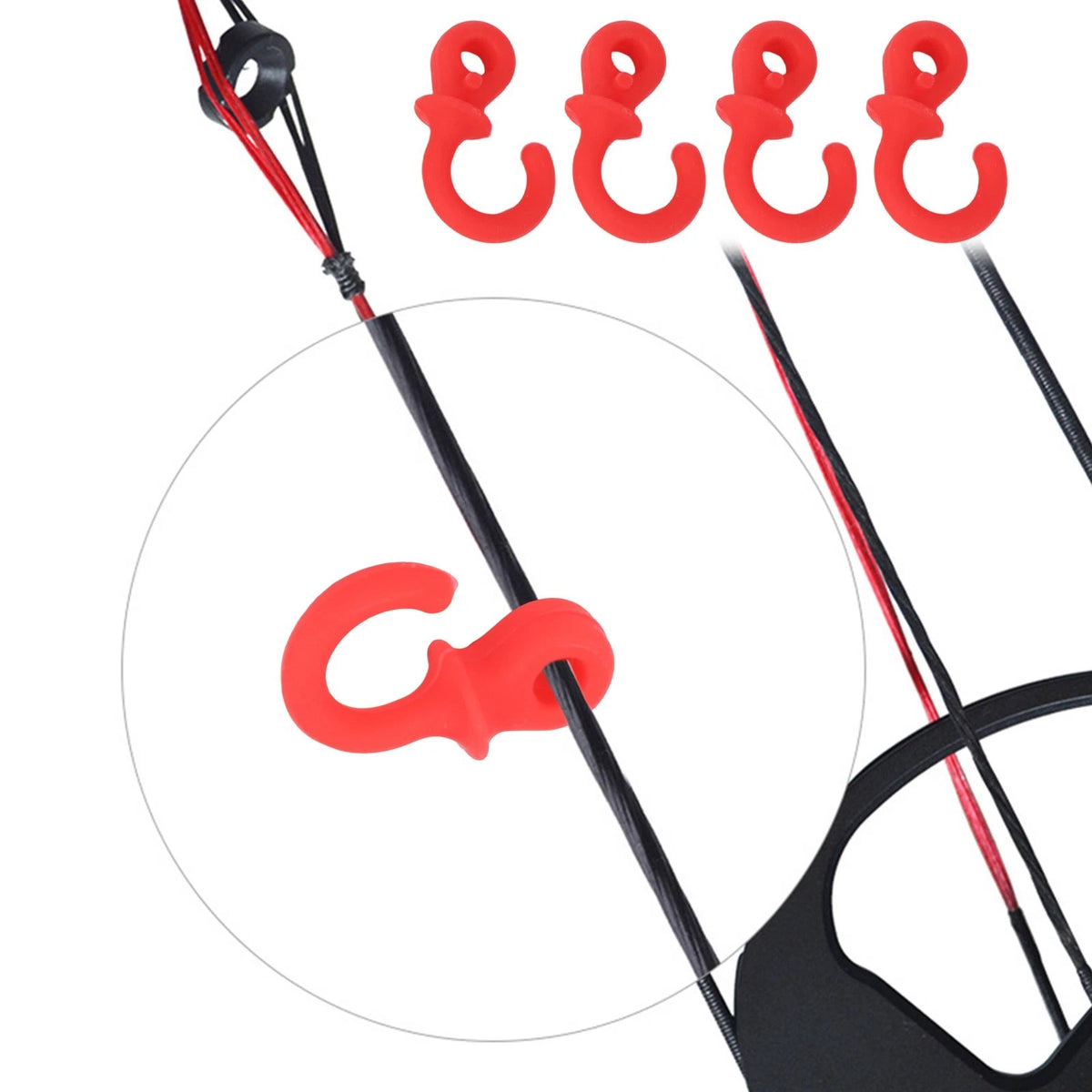 4 Pack Bow String Stabilizers for Quieter Shots