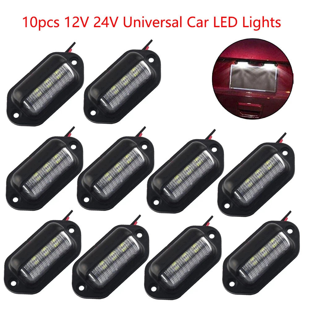 10Pc LED License Plate Light Bulb for Universal Cars and Trucks
