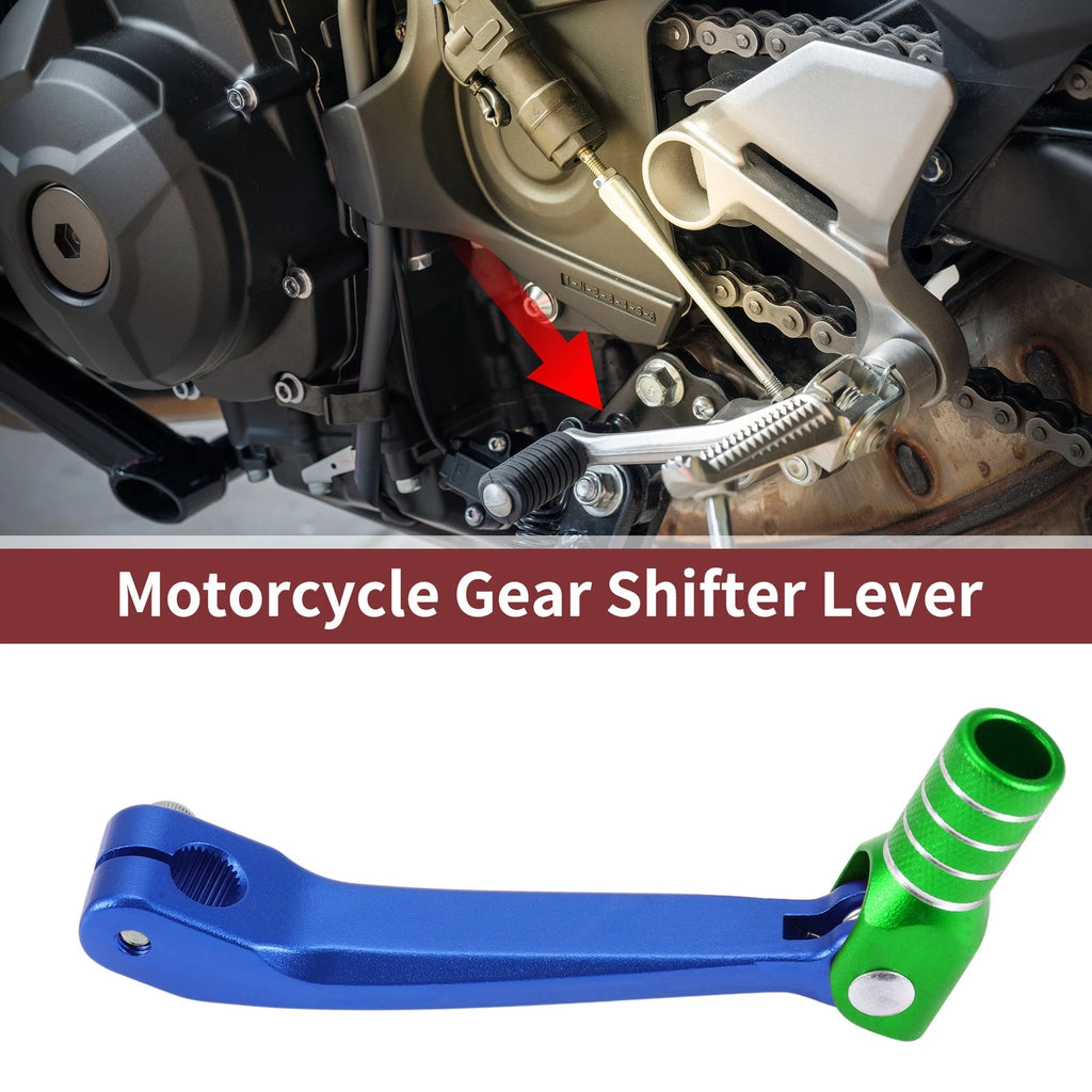 Gear Shift Lever for Honda CRF150F (2003–2017) - Blue Green Silver Tone