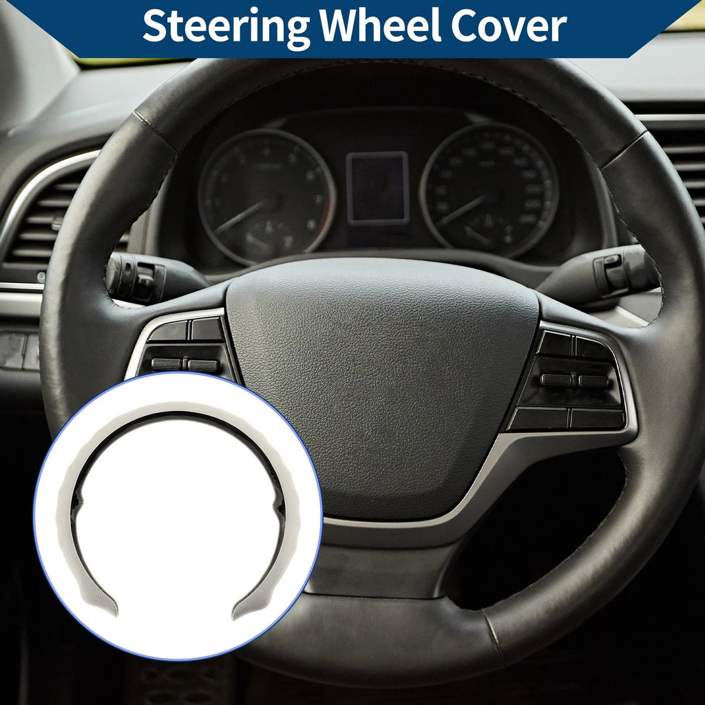 Steering Wheel Cover for - 14.96" White ABS