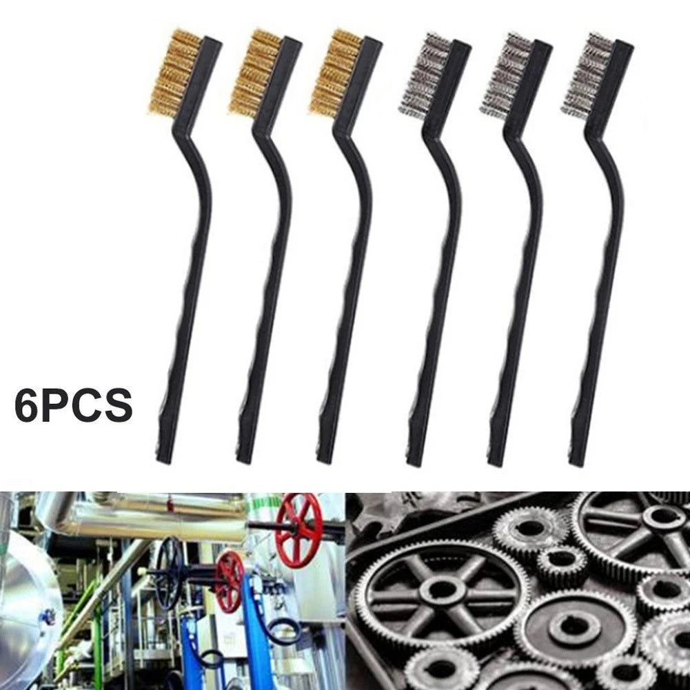 6X Scrubbing Brass Brushes for Woodworking Cleaning Tools