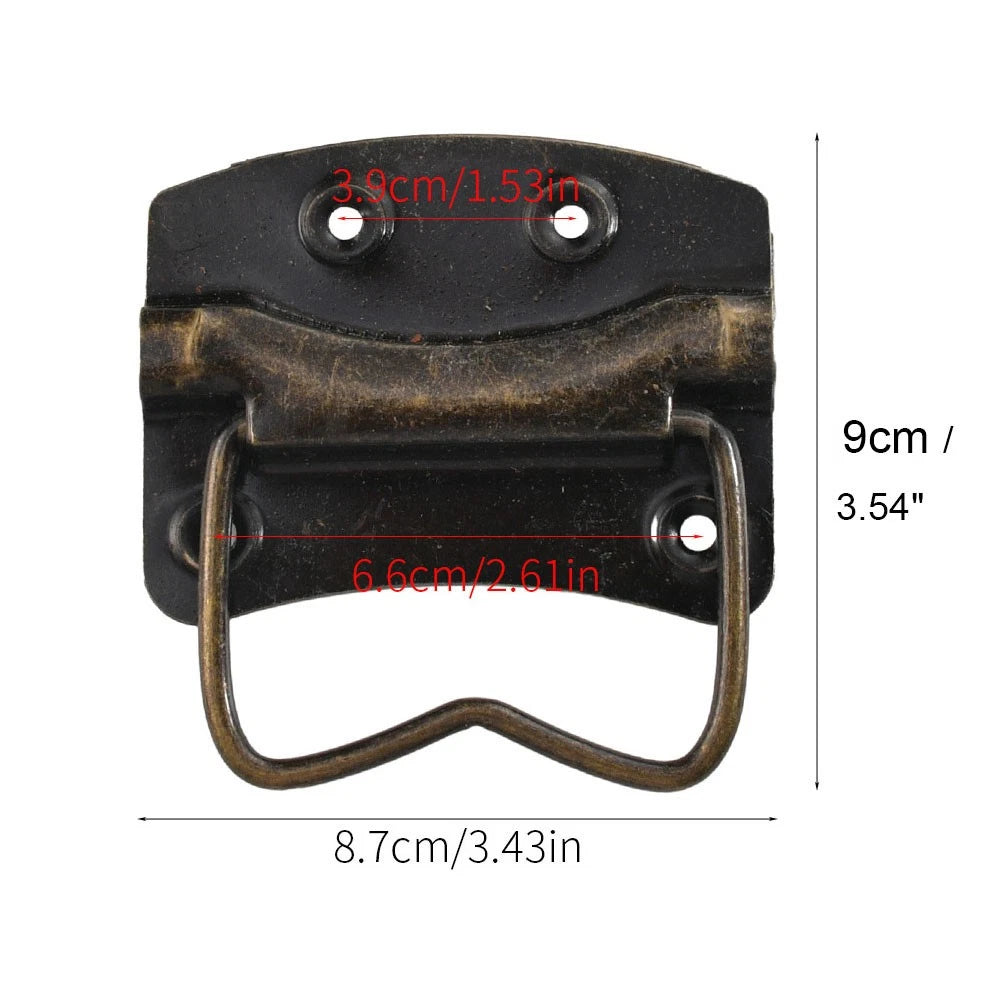 2Pcs Vintage Rectangle Door Pull Handle for Cabinet Drawer Hardware