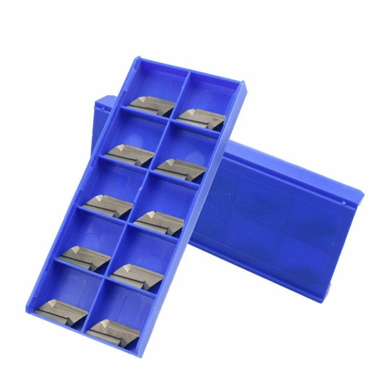 Set of 10 Rust Resistant Carbide Inserts Blade Cutter for Lathe Turning Tool