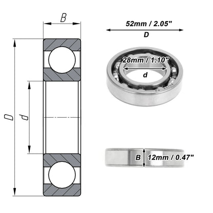 Deep Groove Ball Bearing 28x52x12mm for Scooter Skateboard (P0)