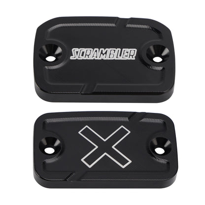 Black Front Brake & Clutch Reservoir Cap for Ducati Scrambler 800 1100 (2015–2025)