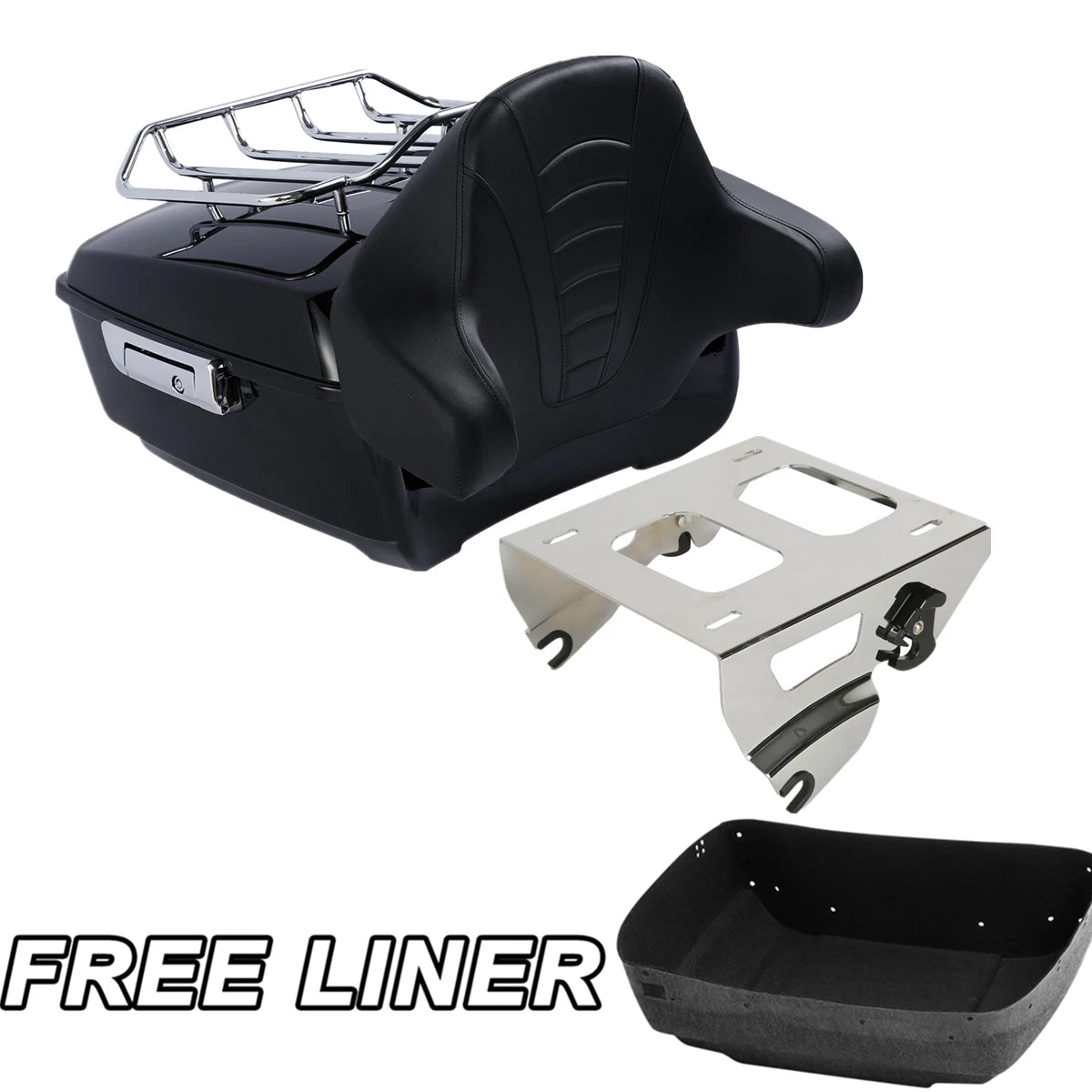 King Trunk Backrest Rack for Harley Touring (2014–2025)