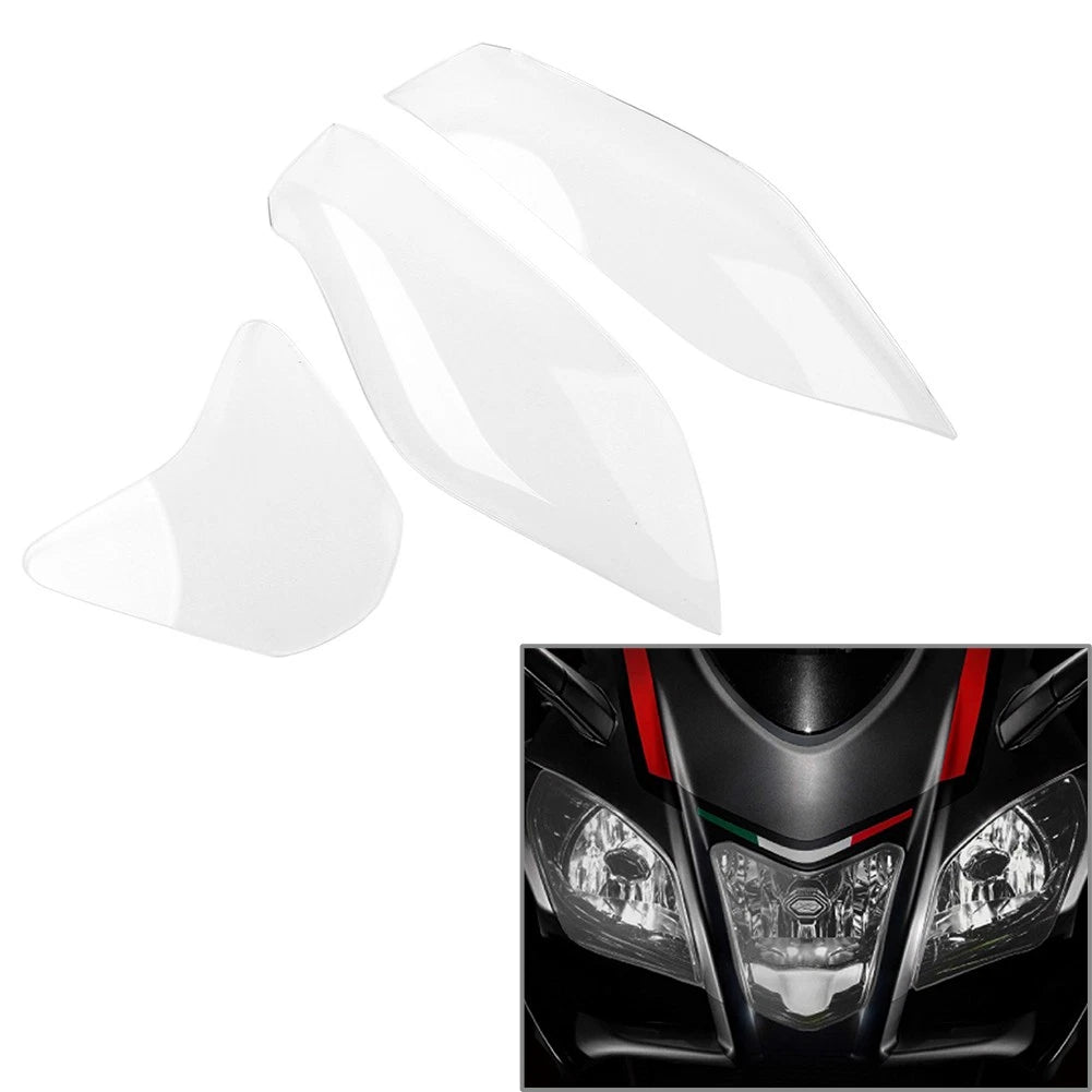 Clear Front Headlight Guard Shield Lens Cover for Aprilia RSV4 (2011–2014)