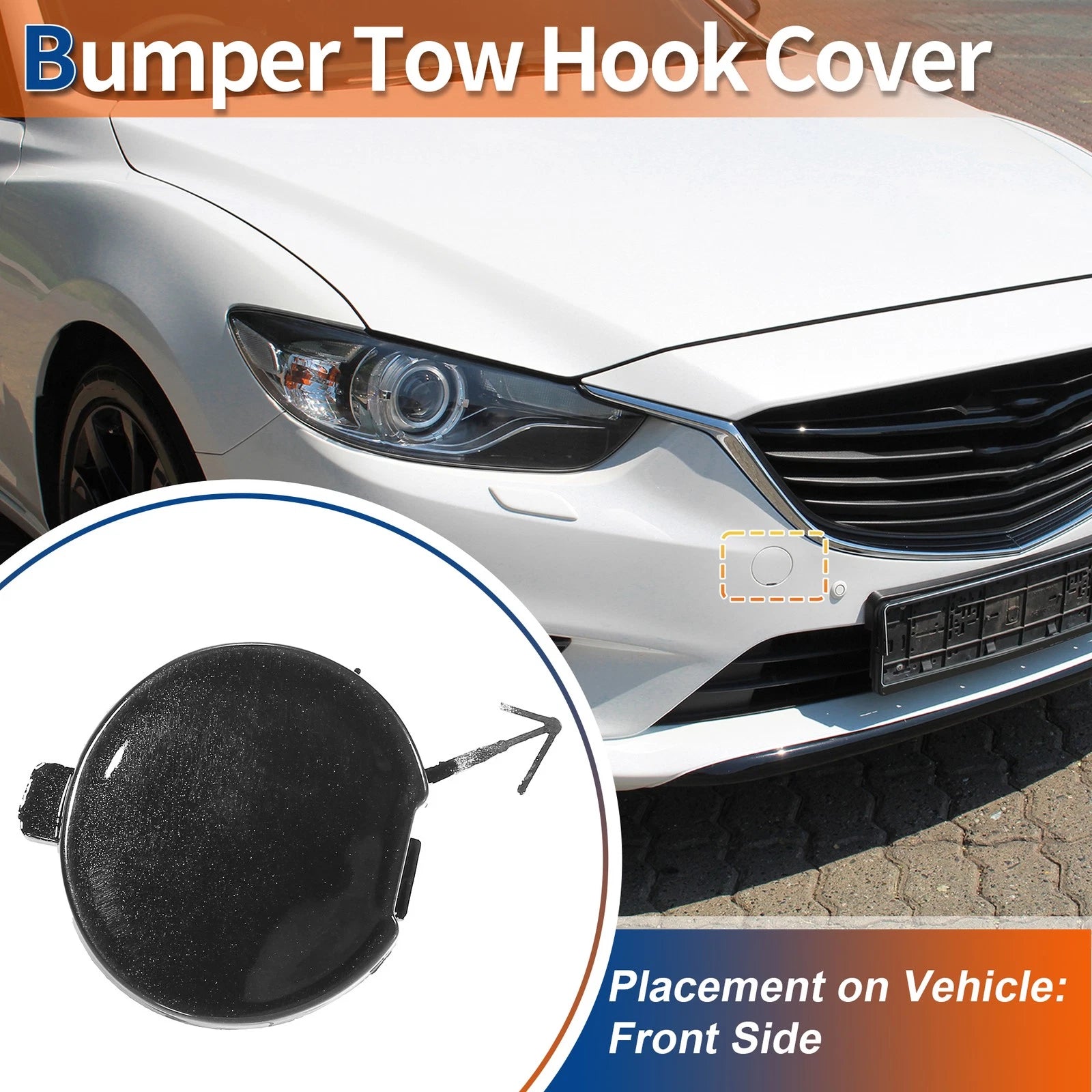 Front Left Tow Hook Cover Replacement for Mazda 6 (2003–2005)