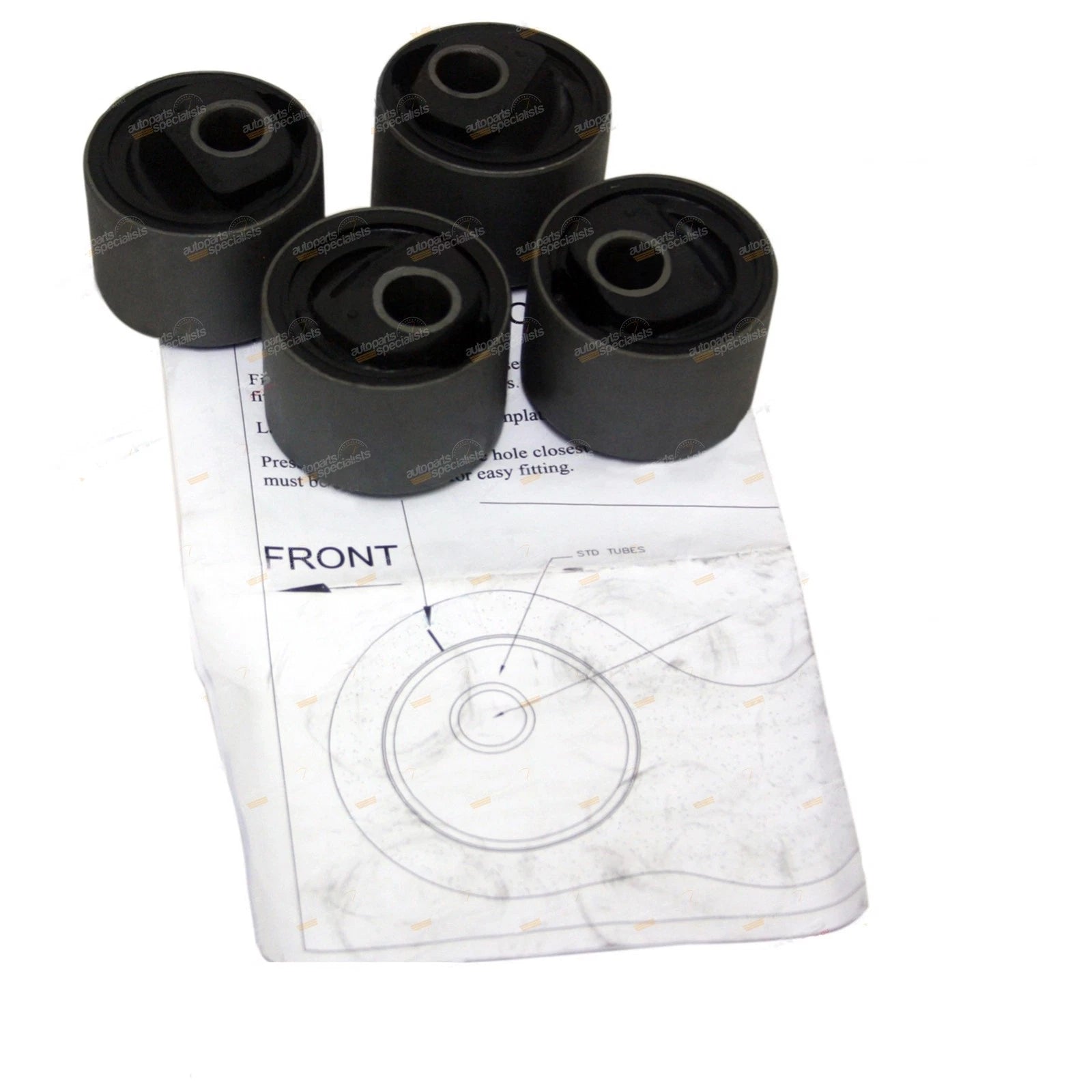 Front Radius Arm Castor Correction Rubber Bush Kit for Maverick DA (1988–1994)