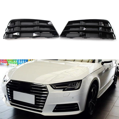 Set of 2 Front Bumper Fog Light Grille Covers for Audi A4 B9 (2016–2018)