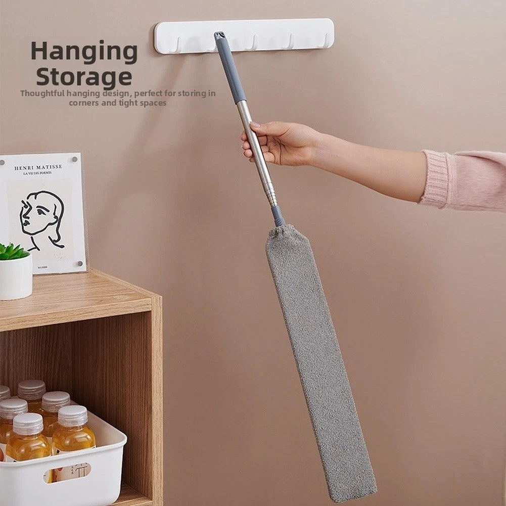 Telescopic Dusting Tool for Tight Spaces (Washable Fabric, Bendable Head)
