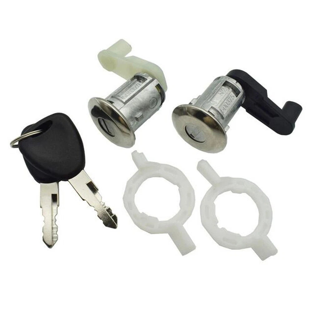 Left+Right Car Door Lock Barrel Cylinder Kit 7701468981 7701468982 For Renault