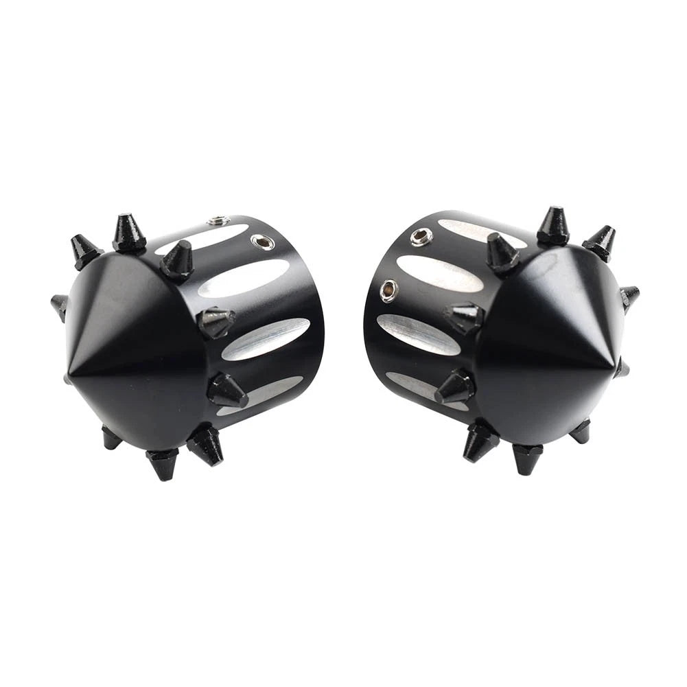 CNC Cut Front Axle Cap Nut Covers for Harley Touring Road King (2014–2023)