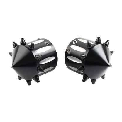 CNC Cut Front Axle Cap Nut Covers for Harley Touring Road King (2014–2023)