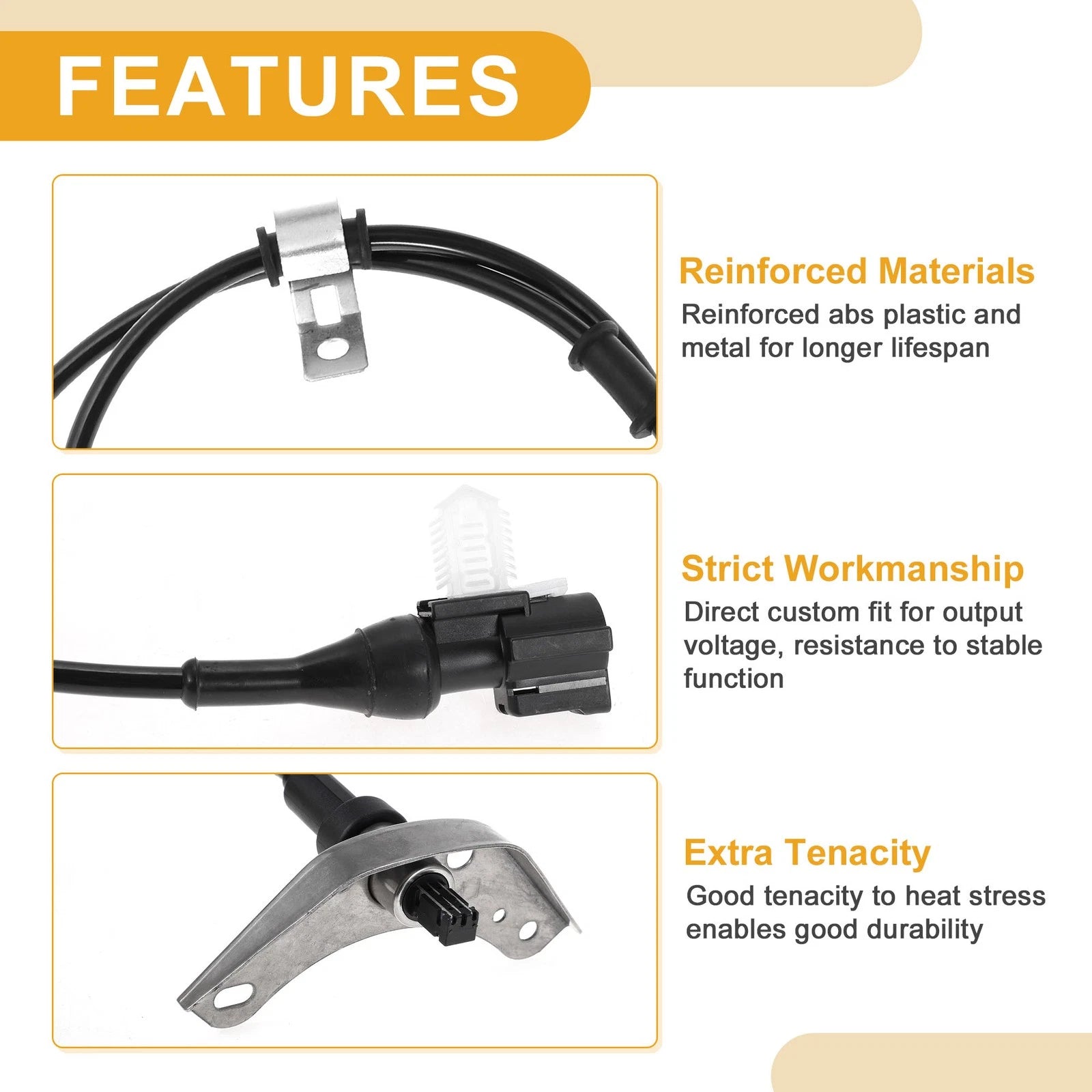 ABS Wheel Speed Sensor Front Left Replacement for Ford E-250 (1999–2004)