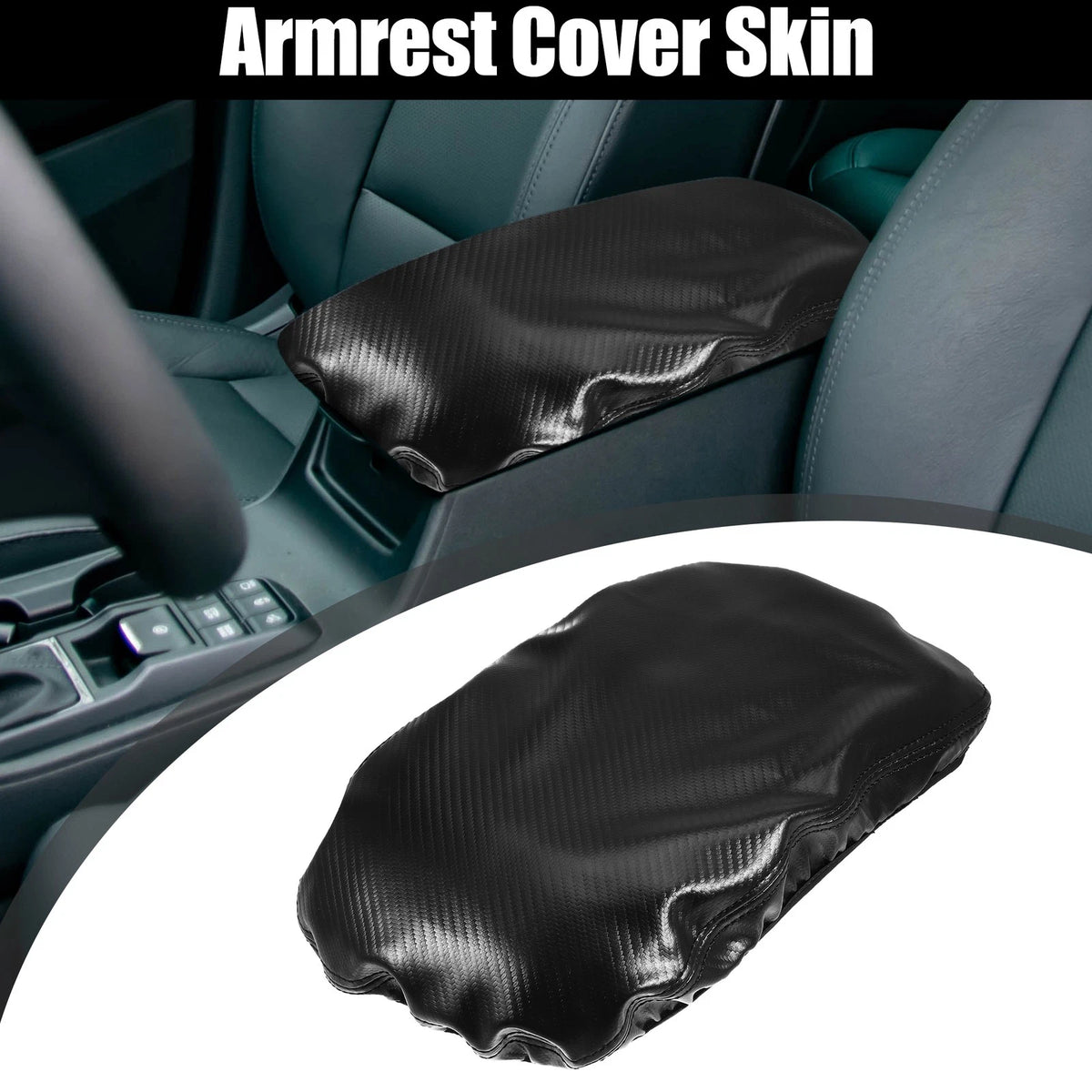 Armrest Box Cover Faux Leather for Mazda CX-30 (2020–2025) Full Carbon Fiber