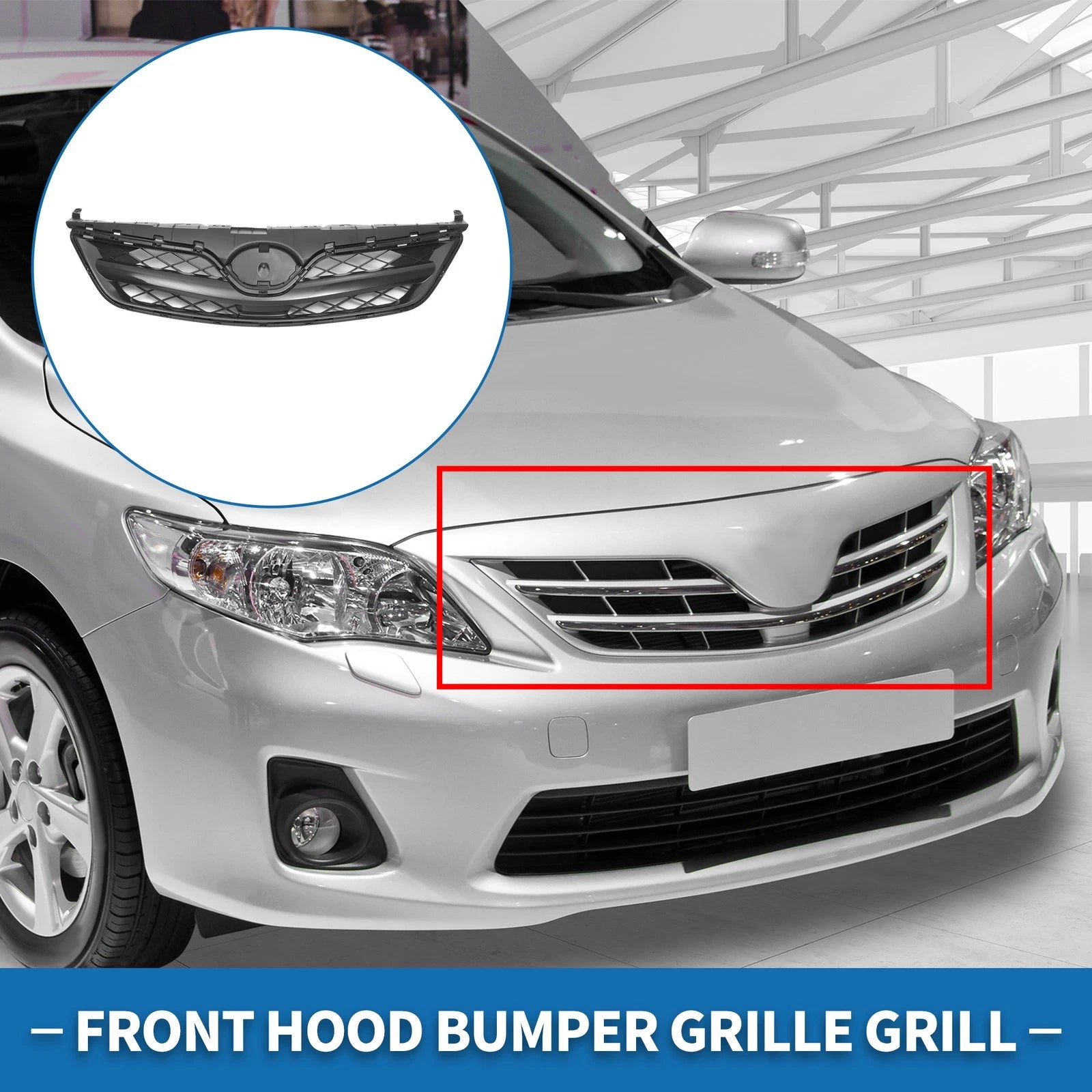 Front Hood Bumper Grille Grill for Toyota Corolla (2010–2010)