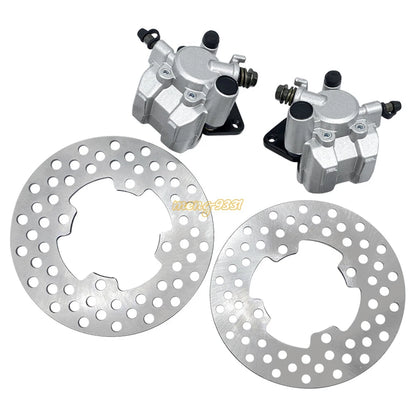 Front Brake Calipers & Rotors for Yamaha Grizzly 450 YFM450 2007–2014