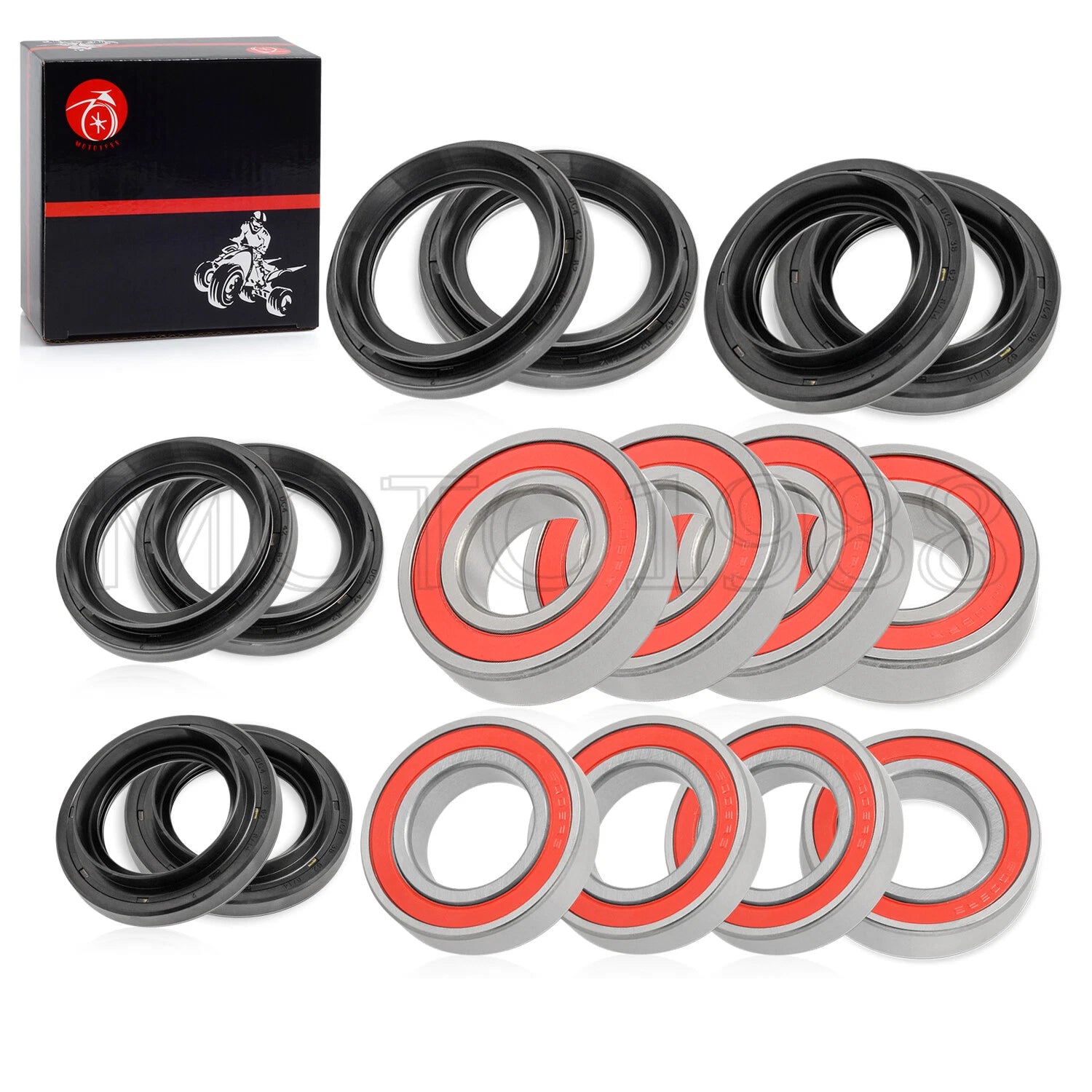 Front & Rear Wheel Bearing Seal Kits for Yamaha Rhino 450 660 700 (2004–2013)