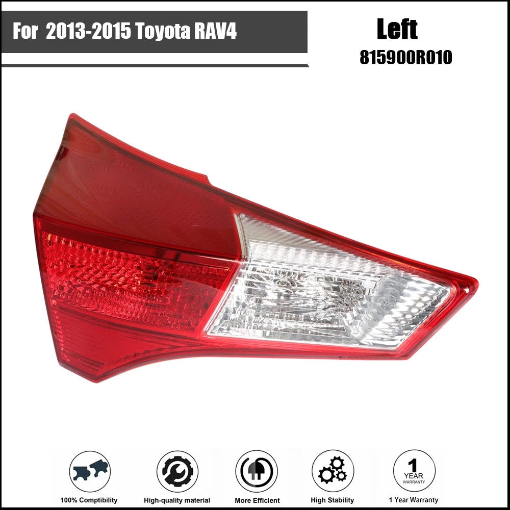 Rear Tail Light Assembly for Toyota RAV4 (2013–2015) Left Inner Halogen Red