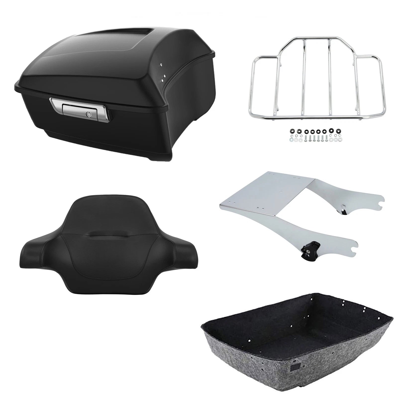 Matte King Trunk Backrest Mount Rack for Harley Electra Glide (1997–2008)