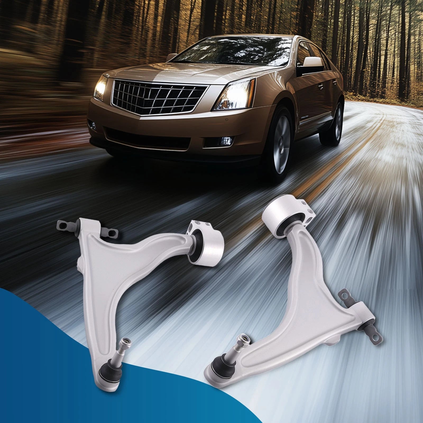 2X Front Lower Control Arms for Cadillac SRX (2010–2016)